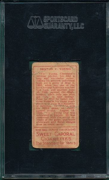 1911 T205 Young Sweet caporal Cigarettes SGC 10