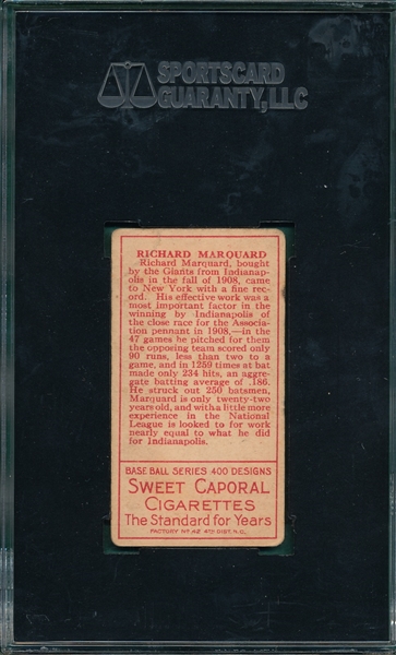 1911 T205 Marquard Sweet Caporal Cigarettes SGC 40