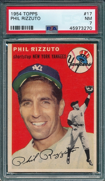 1954 Topps #17 Phil Rizzuto PSA 7