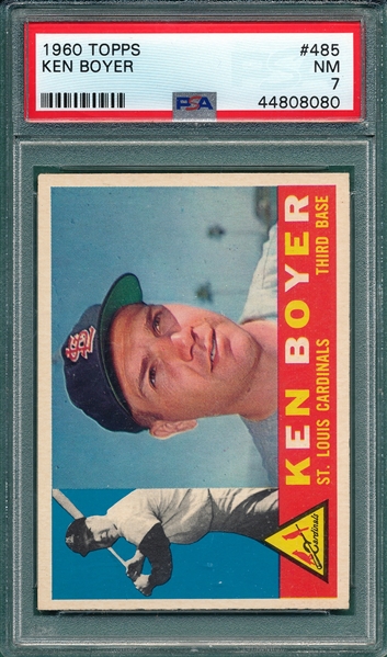 1960 Topps #485 Ken Boyer PSA 7