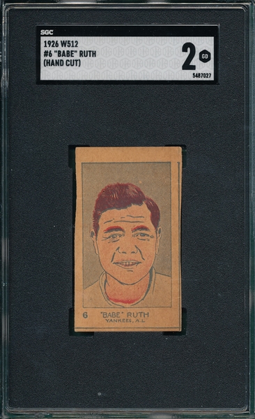 1926 W512 #6 Babe Ruth SGC 2