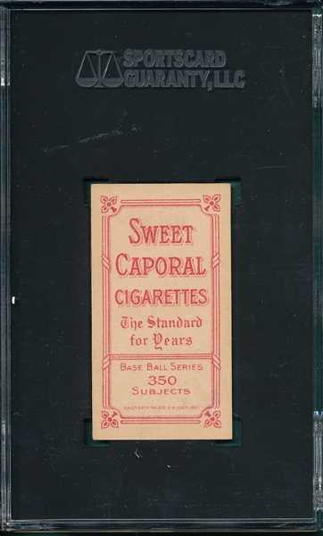 1909-1911 T206 Jordan, Batting, Piedmont Cigarettes, SGC 6 *Horizontal*