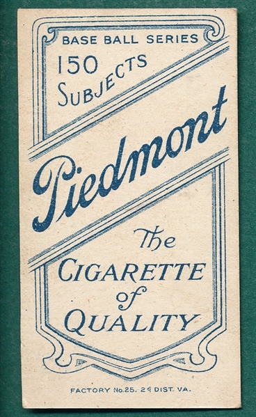 1909-1911 T206 Joss, Portrait, Piedmont Cigarettes