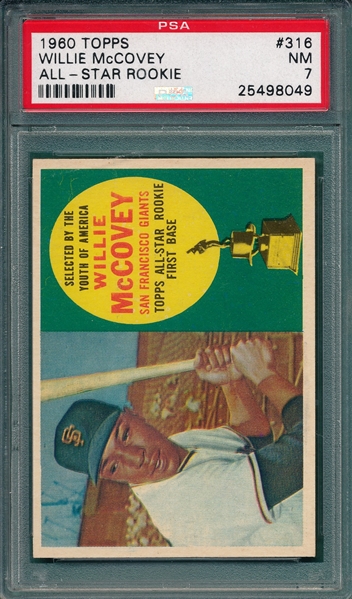 1960 Topps #316 Willie McCovey PSA 7 *Trophy Rookie*