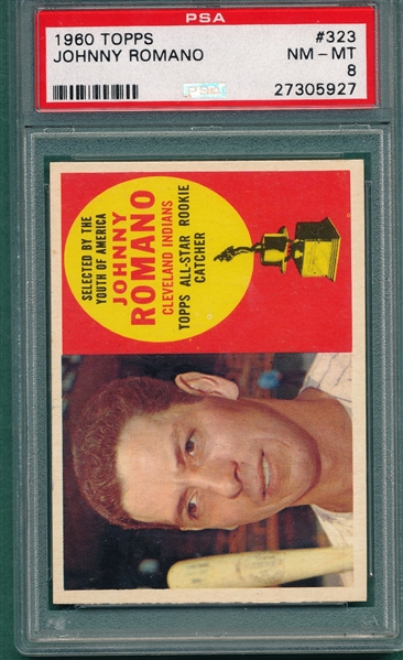 1960 Topps #323 Johnny Ramano PSA 8 *Trophy Rookie*