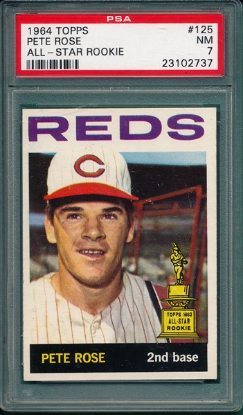 1964 Topps #125 Pete Rose PSA 7 *Trophy Rookie* 