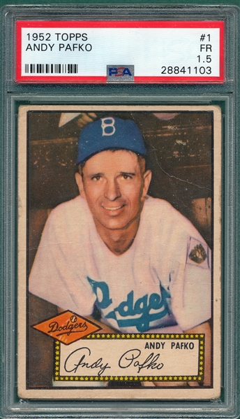 1952 Topps #1 Andy Pafko PSA 1.5