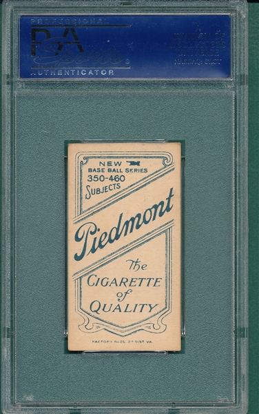 1909-1911 T206 Chase, Blue Portrait, Piedmont Cigarettes PSA 3