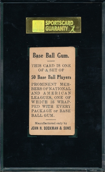 1909 E92 Harry Bemis Dockman & Sons Gum SGC 40