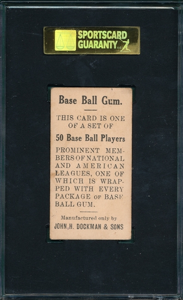 1909 E92 Bill Bergen Dockman & Sons Gum SGC 40
