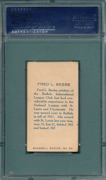 1912 C46 #54 Beebe Imperial Tobacco PSA 4