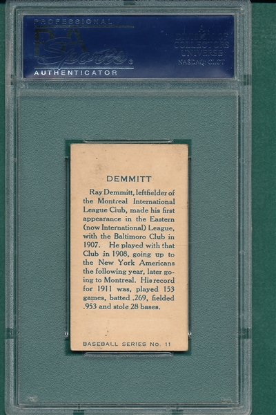 1912 C46 #11 Demmitt Imperial Tobacco PSA 4
