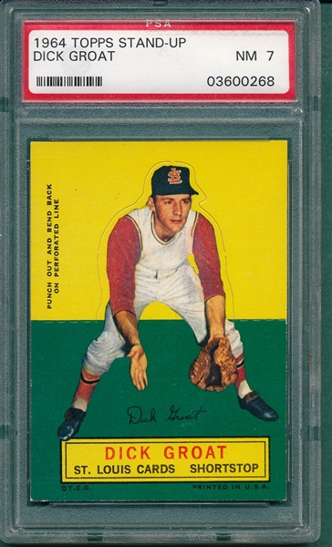 1964 Topps Stand-Up Dick Groat PSA 7