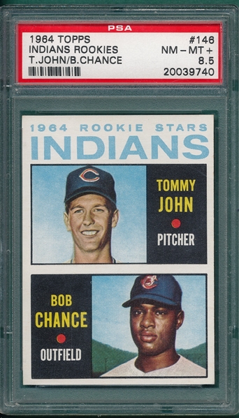 1964 Topps #146 Tommy John PSA 8.5 *Rookie*