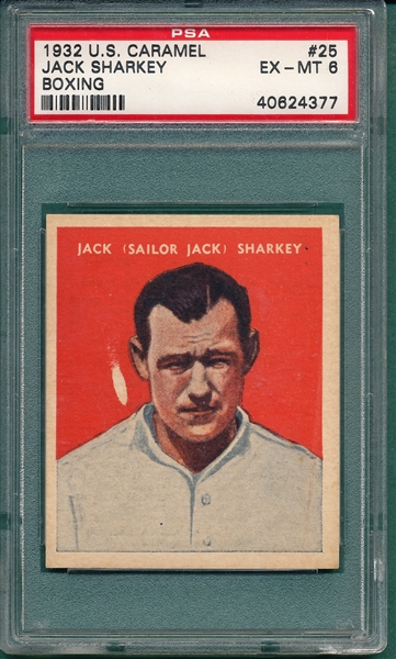 1932 U. S. Caramel #25 Jack Sharkey PSA 6