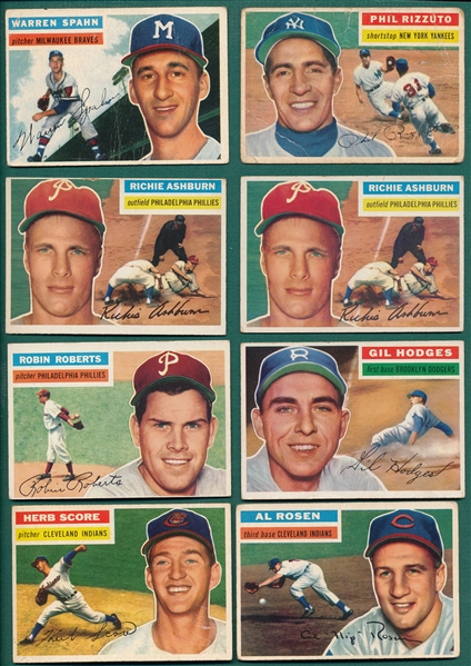 1956 Topps Lot of (58) W/ #113 Rizzuto