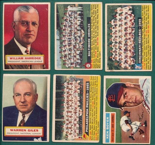 1956 Topps Lot of (58) W/ #113 Rizzuto