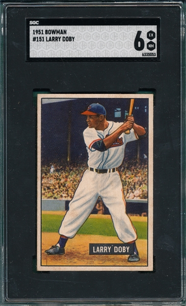 1951 Bowman #151 Larry Doby SGC 6
