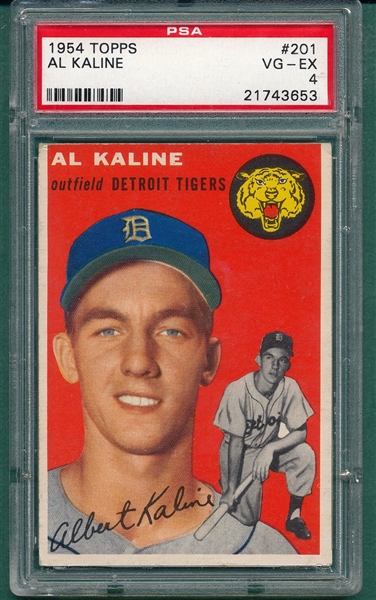 1954 Topps #201 Al Kaline PSA 4 *Rookie*