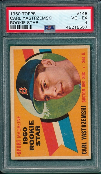 1960 Topps #148 Carl Yastrzemski PSA 4 *Rookie*