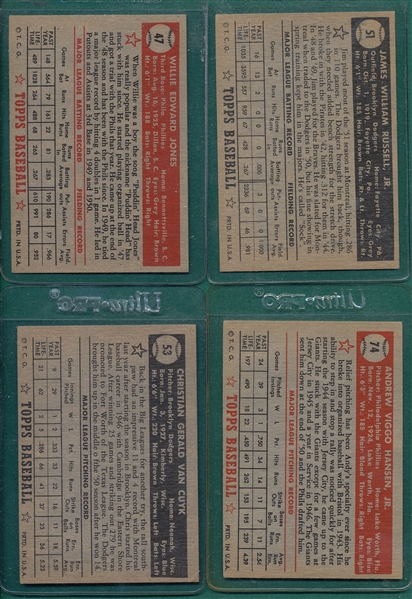 1952 Topps Lot of (9) Series 1, W/ #25 Groth