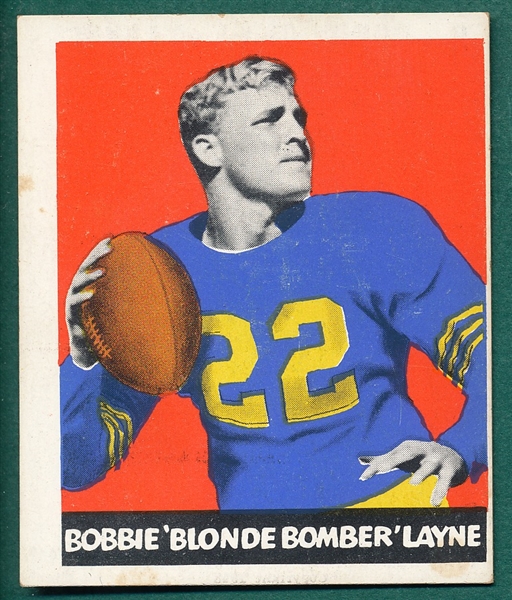 1948 Leaf Football #6 Bobbie Layne, Rookie