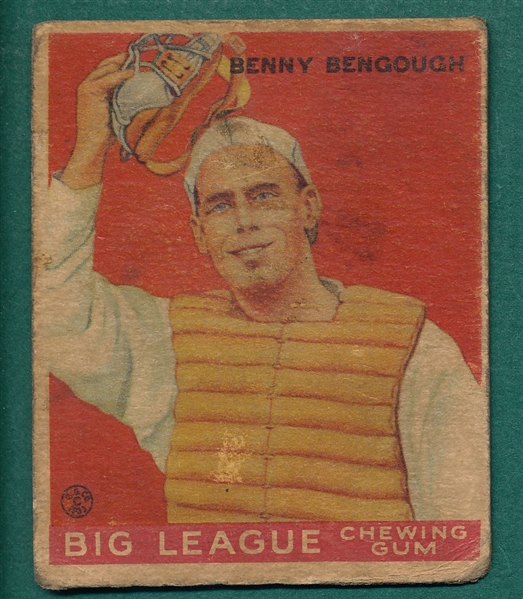 1933 Goudey #1 Benny Bengough