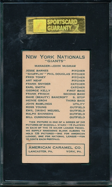 1922 E120 Meusel American Caramel Co. SGC 40