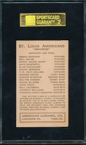 1922 E120 McManus American Caramel Co. SGC 60