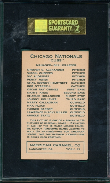 1922 E120 Miller, Hack, American Caramel Co. SGC 60