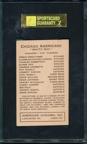 1922 E120 Schalk American Caramel Co. SGC 60