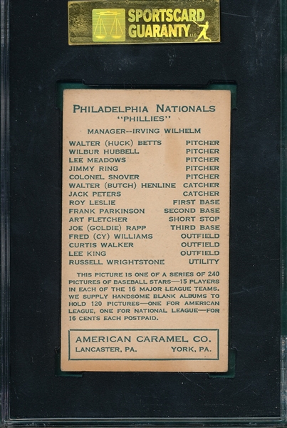 1922 E120 Parkinson American Caramel Co. SGC 70