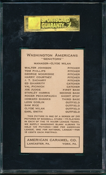 1922 E120 Rice American Caramel Co. SGC 70