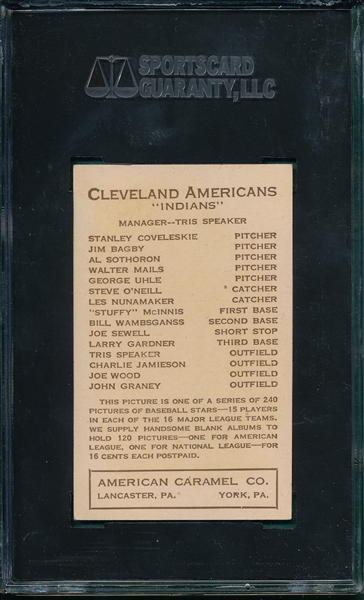 1922 E120 McInnis American Caramel Co. SGC 80