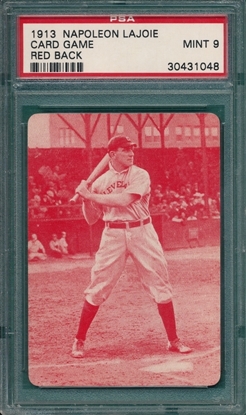 1913 Napoleon Lajoie Card Game, Red, PSA 9 *MINT*