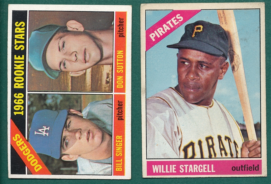 1966 Topps #255 Stargell & #288 Sutton, Rookie, Lot of (2)