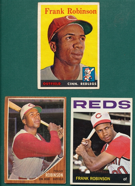1958-64 Topps Lot of (3) Frank Robinson