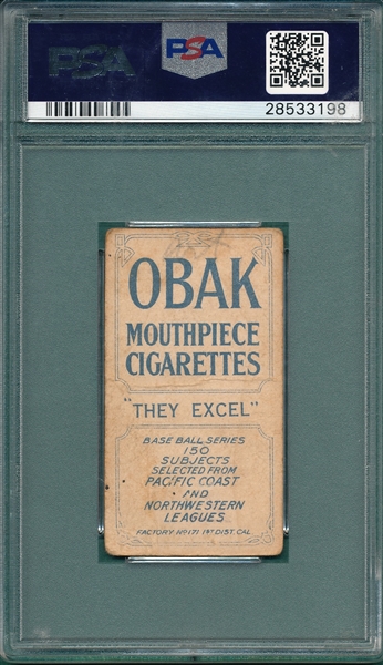 1910 T212-3 Melchior Obak Cigarettes, PSA 1.5 *Series 150*