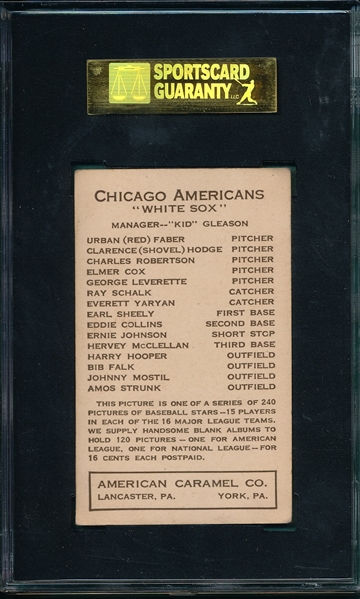 1922 E120 Hooper, Harry, American Caramel Co. SGC 50