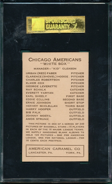1922 E120 Cox American Caramel Co. SGC 60 
