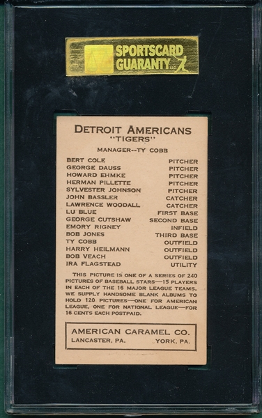 1922 E120 Jones, Bob, American Caramel Co. SGC 60 