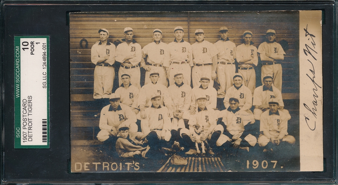 1907 PC Detroit Tigers Team SGC 10