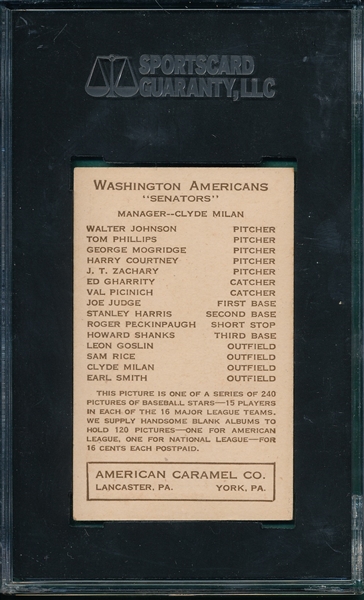1922 E120 Courtney American Caramel Co. SGC 70