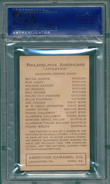 1922 E120 Welch American Caramel Co. PSA 5