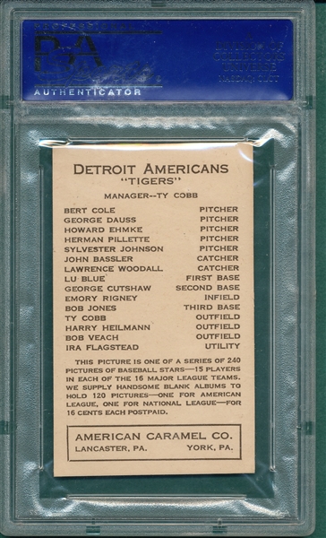 1922 E120 Veach American Caramel Co. PSA 5
