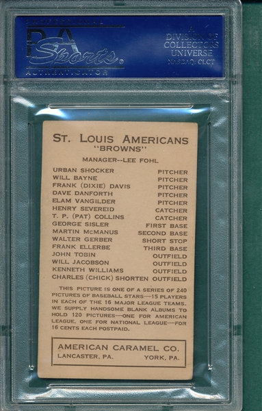 1922 E120 Williams, Ken, American Caramel Co. PSA 5