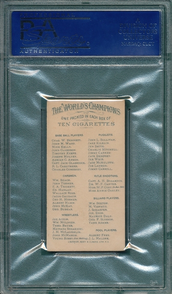 1887 N28 Carver Allen & Ginter Cigarettes PSA 6 