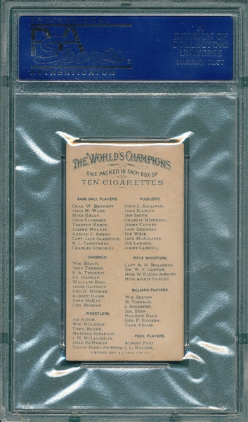 1887 N28 Weir Allen & Ginter Cigarettes PSA 5