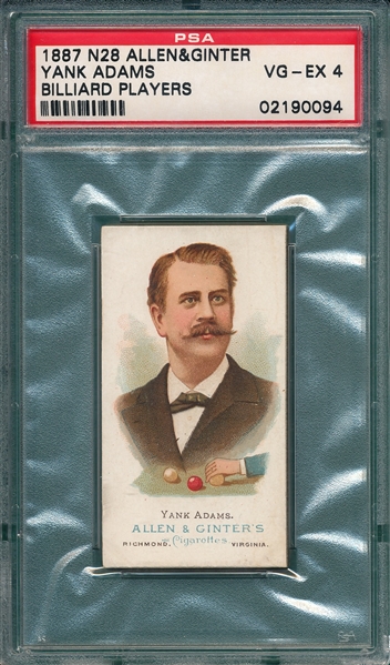 1887 N28 Adams Allen & Ginter Cigarettes PSA 4