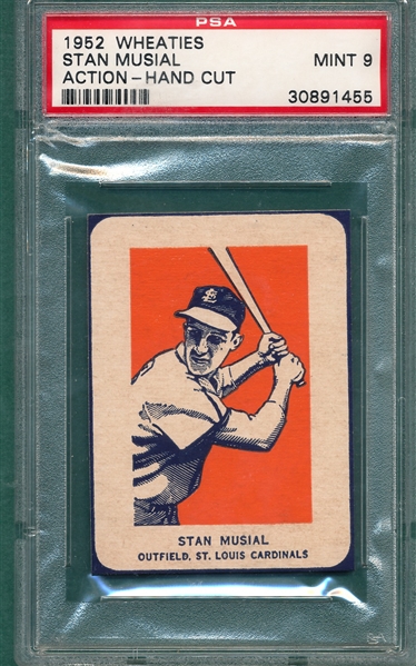 1952 Wheaties Stan Musial, Action, PSA 9 *MINT*